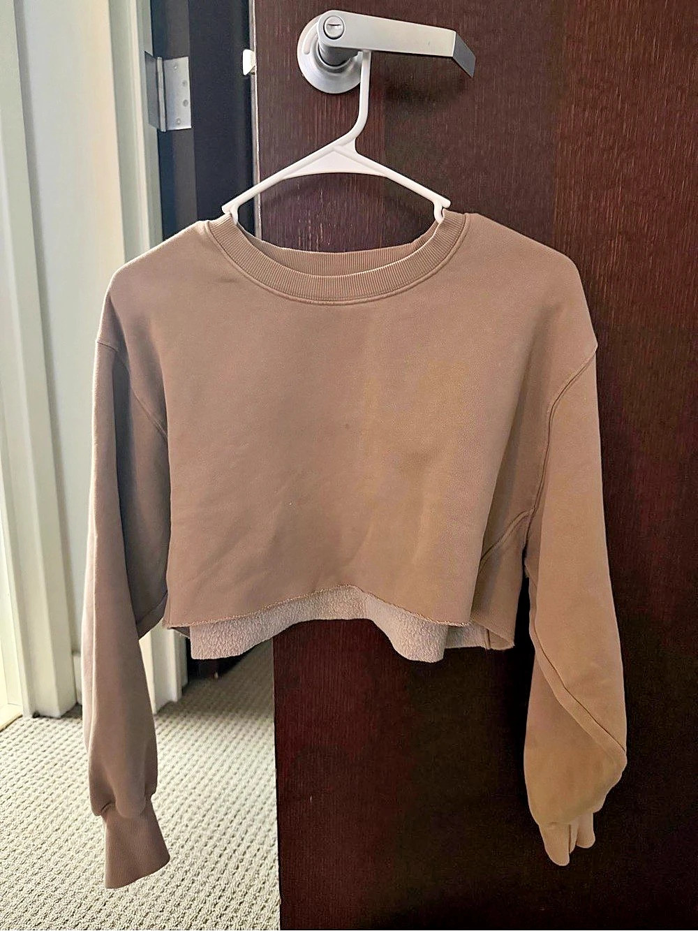 Aritzia TNA CozyAF Fleece Cropped Crewneck and Sweatpants